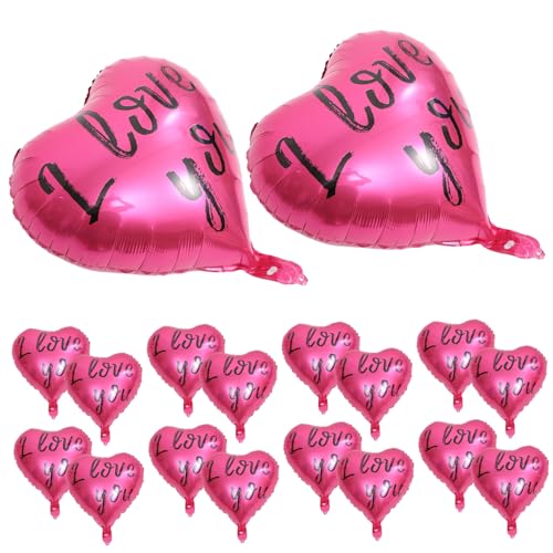 BELLIFFY 20st ，，，， Aluminiumfolienballon Zur Dekoration Partydekorationen Partyballons Aus Aluminiumfolie Ballondekore Aus Aluminiumfolie Liebesballon Folienballons Rosy von BELLIFFY