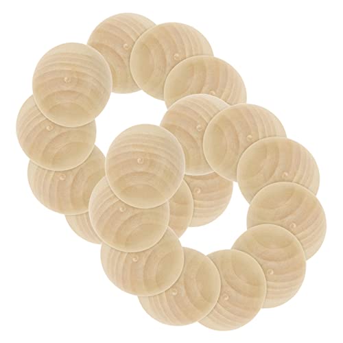 BELLIFFY 20st Halbkugel Holzperlen Schmuck Halbperlen Diy-bastelornament Bastelstäbchen Masse Handwerk Perlen Zum Basteln Mini-halbperle Halbe Bastelbälle Halbe Perle Diy-perlen Hölzern von BELLIFFY