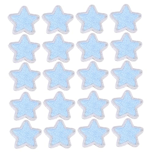 BELLIFFY 20st Pentagramm-patch Jeans-patch Gestickte Aufnäher Fünfzackige Sternflecken Aufnäher Mit Sternstickerei Kleidung Patch-dekor Dekorative Aufnäher Für Kleidung Blue Polyester von BELLIFFY