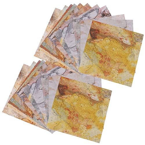 BELLIFFY 24 Blätter Hintergrundpapier für Handkonto hand papier buntes Origami-Papier quadratisches faltbares DIY-Papier Scrapbook-Papier Scrapbook-Material zum Selbermachen von BELLIFFY