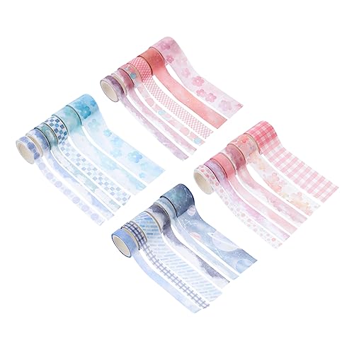 BELLIFFY 24 Rollen Aufkleber Glitzerndes Washi-tape Süßes Klebeband Diy Washi Tape Dekoratives Washi-tape Dekoratives Klebeband Für Sammelalbum Dekorative Washi-klebebänder Papier von BELLIFFY