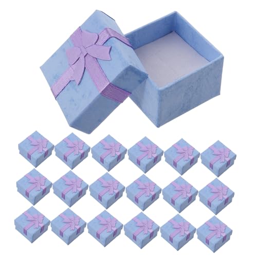 BELLIFFY 24 Stück Kartons Schmuckkästchen Schmuckschatullen Für Den Urlaub Ring-geschenkboxen Ohrring-aufbewahrungshalter Ring-display-boxen Schmuckschatullen Für Ringe Papier Lavender von BELLIFFY