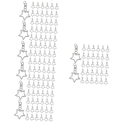 BELLIFFY 240 Stk Pentagramm Schlüsselanhänger Karabinerhaken selber machen Federclips in Sternform Schlüsselringe Schlüsselbund DIY Schlüsselanhänger Zubehör kreative hängende Schnalle von BELLIFFY