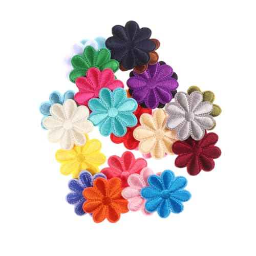 BELLIFFY 24St Aufnäher Abzeichen annähen Blumendekor Stoffaufkleber Abziehbilder zum Basteln Blumenapplikation stoffblumen dekoring dekoration decor Sonnenblumen-Applikation Patches nähen von BELLIFFY