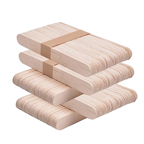 BELLIFFY 250 Stück Eisstock Aus Holz Bastelstock Farbige Bastelstäbe Runde Etiketten Eis Am Stiel Selber Machen Eisstiele Selber Machen Selbstgemachte Stöcke Mini-etiketten Eisstangen Beige von BELLIFFY