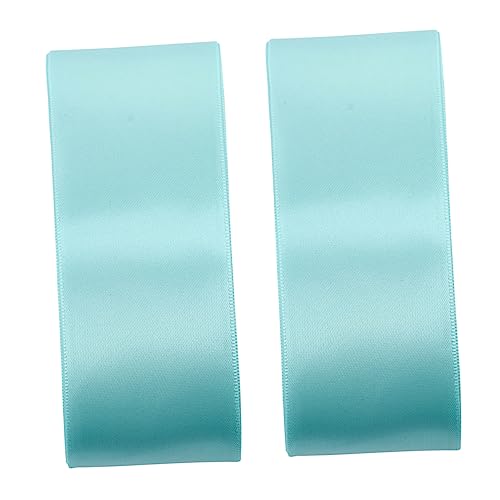 BELLIFFY 2St Band Band seidenband ribbon ziehschleifenband dekobänder geschenksband Strumpf Stuffer DIY-Bänder Weihnachtsbaumband Geschenkband dekorative Bänder Satin- Sky-blue von BELLIFFY