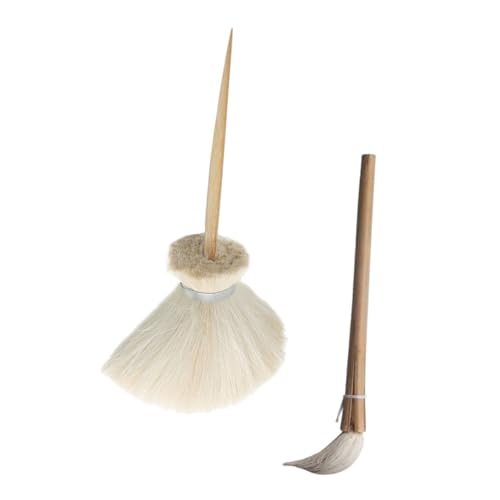 BELLIFFY 2St Keramikpinsel-Set pottery tools keramik stifte Keramikformwerkzeuge handgefertigte Keramikwerkzeuge keramikstifte Ton Keramik-Modellierwerkzeug große Kopfbürste hölzern von BELLIFFY