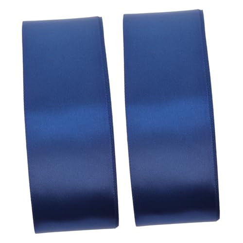 BELLIFFY 2St Satinband Tüllband Weihnachtsbaumband Blumengeschenke Fröhliches Weihnachtsband Kuchen Zubehör seidenband ribbon hochzeitsringe eheringe Geschenkbänder Geschenkband Satin- Blue von BELLIFFY