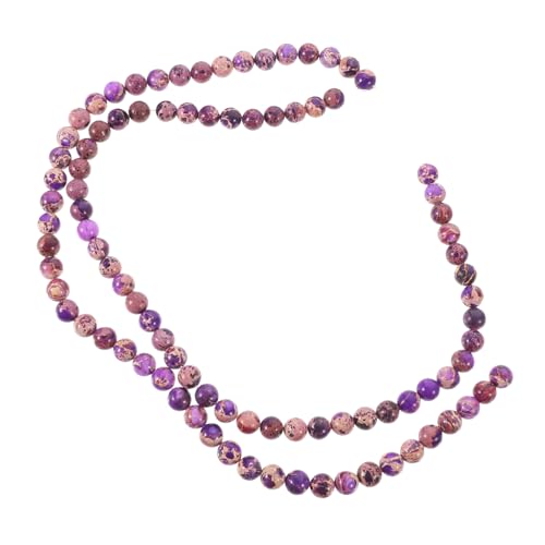 BELLIFFY 2St dekoratives Armband gemstone beads pearl necklace geburtstagsmitgebsl Perlen Armband Anhänger aus Naturstein Schmuck Armband aus Steinperlen Perlenkette Kaiserstein Violett von BELLIFFY