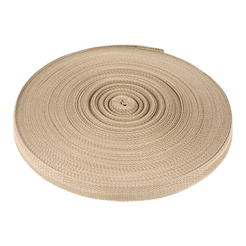 BELLIFFY 2cm Baumwollband Gurtband für Heimwerker gestricktes Gurtband aus Baumwolle gewebtes Gurtband strassband stoffbänder zurgurt einfaches Gurtband Gurtbandmaterial aus Segeltuch Brown von BELLIFFY