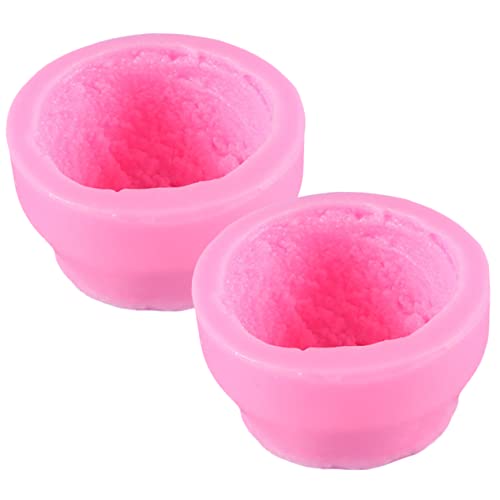 BELLIFFY 2st Eiskuchenform Handwerkliche Herstellung Von Formen Cupcake-topper Formen Für Haushaltsseifenformen Eisformen Käsekuchen Keksform Manuelle Seifenform Diy Formen Rosa Kieselgel von BELLIFFY