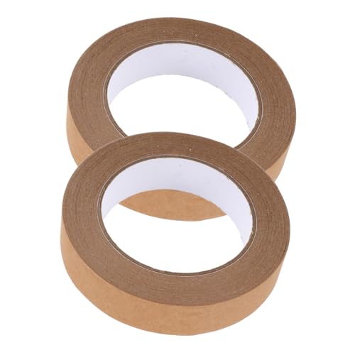 BELLIFFY 2st Klebeband Malerband Zum Lackieren Gummiertes Papierband Rahmenband Sich Bewegendes Band Braunes Gummiband Packband Aus Papier Packband Aus Kraft Kraftpapier Brown von BELLIFFY