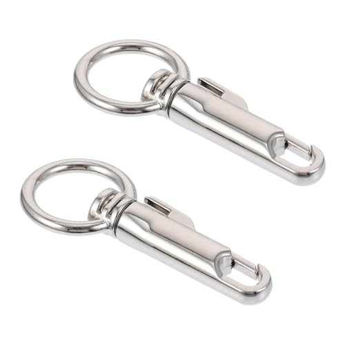 BELLIFFY 2st Taschenhaken Kettenleine Schlüsselringverschluss Schlüsselanhänger Zum Basteln Hardware-taschenschnalle Kette Geldbörse Bolzen Schnappauslöser Haken Riemen Mit Schnalle Silver von BELLIFFY