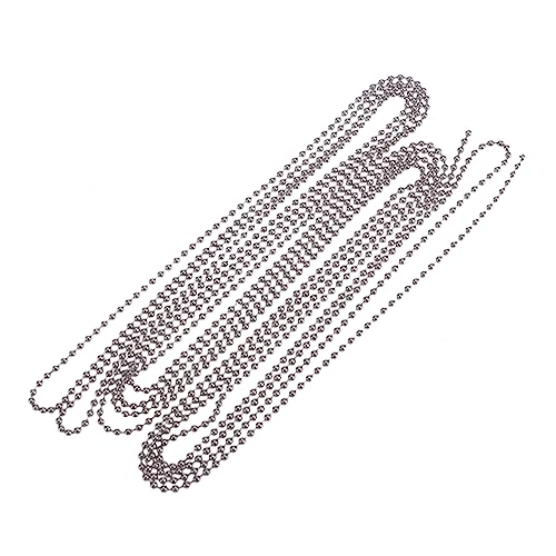 BELLIFFY 3 Meter Lange Kugelkette Mit Durchmesser Und 10 Verbindern Metallkette Für Schlüsselanhänger Dog Tags Und Bastelprojekte Robust Und Vielseitig Einsetzbar von BELLIFFY