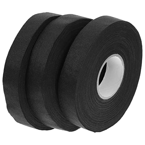 BELLIFFY 3 Rollen Selbstklebendes Klebeband Kabelbaum Für Hohe Temperaturen Drahtwickelband Kabelbaumband Wickelband Für Webstühle Stoffband Himmel Handhaben Filzband Planke Flanell Black von BELLIFFY