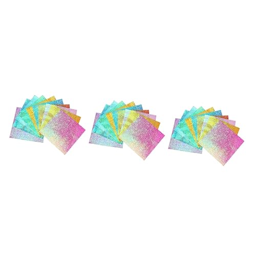 BELLIFFY 300 Stk Papier Falten Quadratisches Papier Falten Von Japanischem Papier Tausend Papier Schillerndes Origami-papier Grüner Folienkarton Glitter Faltpapier Bastelpapier Für Kinder von BELLIFFY