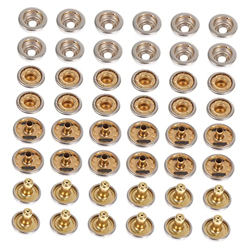 BELLIFFY 30St Knöpfe aus Messing metallisches Portemonnaie Austausch von Kleidungsknöpfen Jackenknöpfe Kleiderknöpfe push button buttons Druckknöpfe für Kleidung versteckte Knöpfe Silver von BELLIFFY