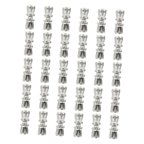 BELLIFFY 30St Perlenkette Links schmuck stecker Halskette Schraubverschlüsse armbandverschluss verschluss für armbänder Schraubschnallen für Armband Messingverschlüsse Kupfer Silver von BELLIFFY