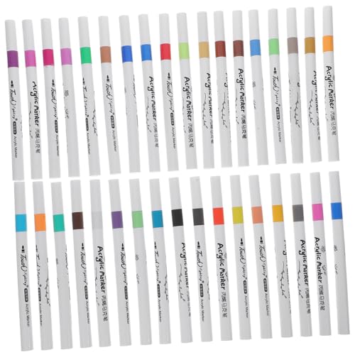 BELLIFFY 36st Acrylmarker Whiteboard-marker Keramik Zum Bemalen Zeichenstifte Lackmarker Mit Feiner Spitze Steinmalstifte Scrapbooking-farbstifte Kunstmalstifte Malstifte-kit Plastik von BELLIFFY