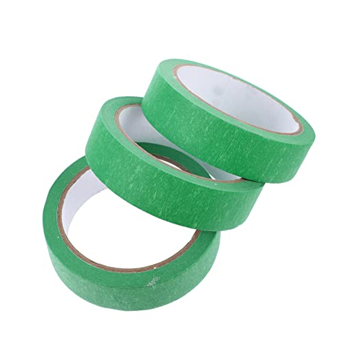 BELLIFFY 3St Malerband weiße Aufkleber Klebeband zum Verpacken selbstklebende Abdeckbänder Bastelband Etikettenrollenband farbiges klebeband washi-tape Abdeckband Kunstpapierbänder Green von BELLIFFY