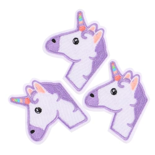 BELLIFFY 3st Einhorn-patch Applizierte Stickerei Taschen-patch Kleidungsflicken Patch-einhorn Hausdekorationen Für Zu Hause Kleiderflicken Perlmuttfarbene Abziehbilder Applikation Aufnähen von BELLIFFY