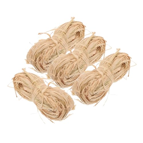 BELLIFFY 4 Raffia-Seil Natürliches Raffiaband Rustikales Raffiaband Raffiagarn für Basteln geschenkkorb geschenkpapier Bastband zum Verpacken von Geschenken Crinkle-Bast-Verpackungsfüller von BELLIFFY