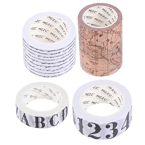 BELLIFFY 4 Rollen Washi-tape Dekoratives Feiertagsband Zeitschriftenbänder Abdeckband Retro- Geschenksiegelaufkleber Klebeband Zum Verpacken Von Geschenken Vintage-sammelalbum Papier von BELLIFFY