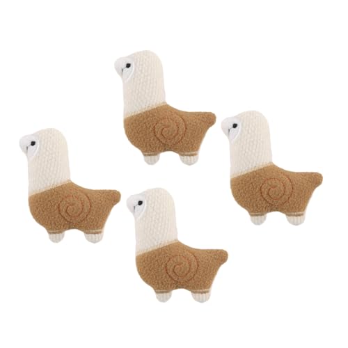 BELLIFFY 4 Stück Alpaka-Plüsch-Ornamente Tierpflaster bestickt Tier-Patch- bescherung weihnachten geldgeschenke weihnachten Applikation nähen Kleiderapplikationen nähen Light Brown von BELLIFFY