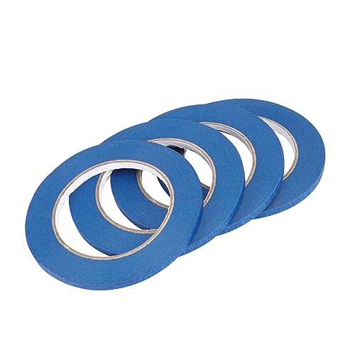 BELLIFFY 4 Stück Autozubehör insulation tape hitzebeständiges klebeband hochleistungsklebeband gummiertes Papierband Beschriftungsband Feinband wichtige Sommervorräte Schattenpapier Blue von BELLIFFY