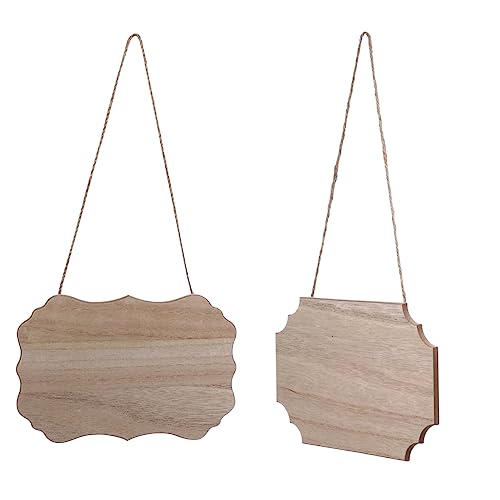 BELLIFFY 4 Stück Diy Leeres Holzschild Hausnummerntafeln Unfertiges Leeres Zeichen Leeres Türschild Leere Unvollendete Wandtafel Unvollendetes Aufhängen Wandtafeln Für Den Garten Hölzern von BELLIFFY