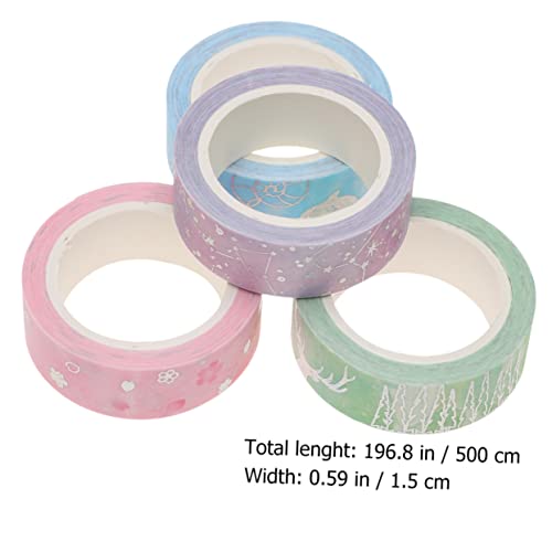 BELLIFFY 4 Stück papierklebeband selber machen the washi tape tuchent the notebook notizbücher chaps kinder Glitzerband Washi-Klebeband weihnachtsdeko Fotoalbumband Buchalbum Klebeband von BELLIFFY