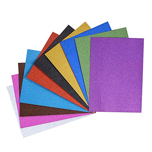 BELLIFFY 40 Blätter Handgefertigtes Goldpulverpapier Farbiges Origami-papier Glitzerpapier Basteln Baupapier Verschiedene Farben Farbiger Karton Schimmernder Karton Farbiges Bastelpapier von BELLIFFY