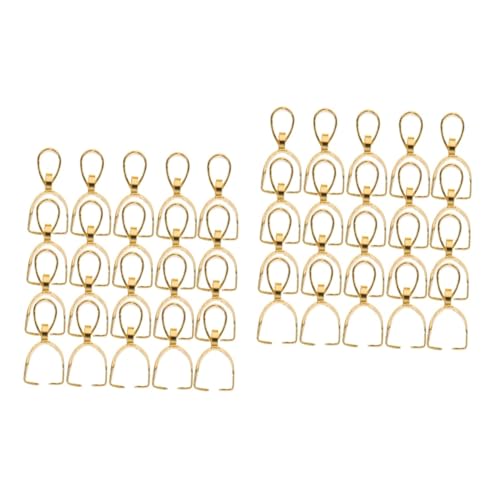 BELLIFFY 40 Stk Schnalle anhängerstecker schmuckherstellung Charm-Prise-Bügel Schmuck Pedantverschlüsse Halskette Schmuckanhängerverschlüsse Klemmclip aus Edelstahl Rostfreier Stahl Golden von BELLIFFY