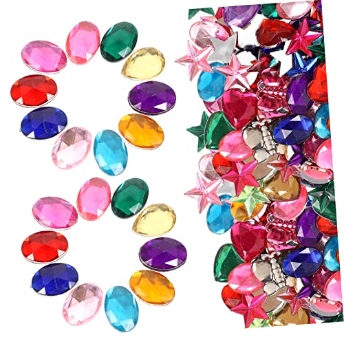 BELLIFFY 400 Stück Diamant DIY-Material Kostüm Handyhülle DIY dekor Herz Edelsteine Gesichtsschmuck Modeschmuck-Aufkleber Dekore für Tafelaufsätze DIY liefert Edelsteine ​​zum Basteln Acryl von BELLIFFY