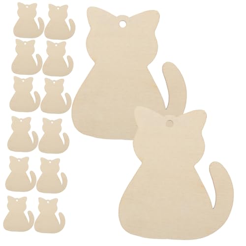 BELLIFFY Kratzpads Für Katzen 40st Katzenholzspäne Ausschnitte Weihnachtskatzenverzierung Zum Thema Katze Katzenschmuck Bastelholz Katzen Diy Holzdekoration Holzscheiben Basteln Diy-graffiti- von BELLIFFY