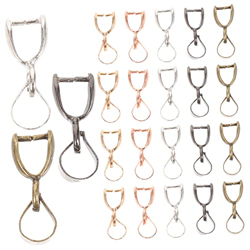 BELLIFFY 50 Stück Hängende Schnalle Perlenschmuck Perlen Choker Halskette Schmuckanhänger Verbindungsschnallen Klemmverschluss Charm-anhänger Baumeln Halskettenketten Für Schmuck Metall von BELLIFFY