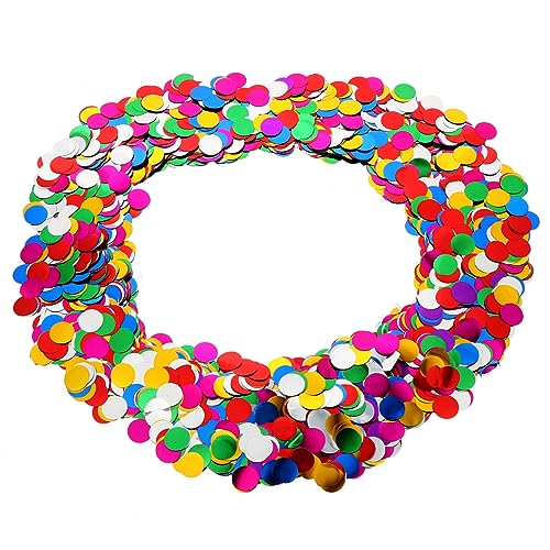 BELLIFFY 5000 Stück Pailletten Konfetti Goldkreis Konfetti farbiges rundes konfetti Glitzerballons confetti konfetti sterne bunte Konfetti-Dekoration buntes partykonfetti Plastik Colorful von BELLIFFY