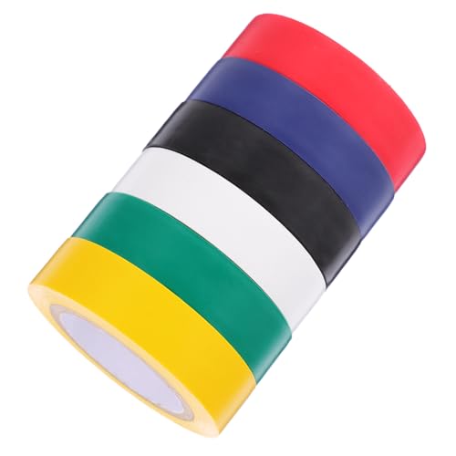 BELLIFFY 6 Rollen Elektrisches Isolierband Auto Drahtband Vinylband Verkabelungsband Outdoor Elektroband Electrical Fish Tape Automotive Drahtband Gaffer Klebeband Rosa Abdeckband von BELLIFFY