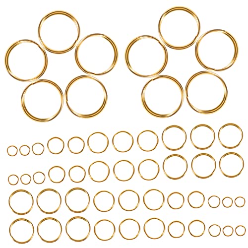 BELLIFFY 690 Stk Band Split-ring-anschlüsse Sprungring Gold Spaltringe Materialien Zur Schmuckherstellung Kette Biegering Medaillon-halskette Handwerk Springen Schmuck Ringe Golden Eisen von BELLIFFY