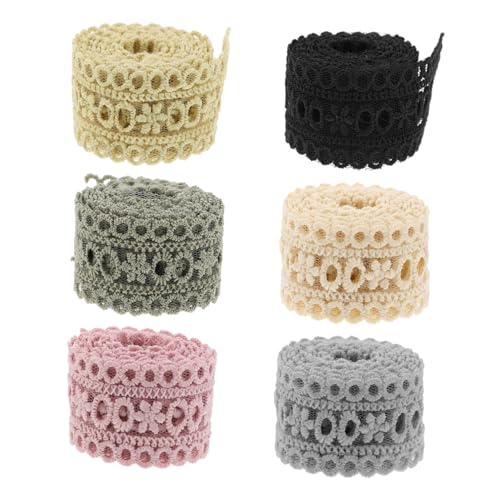 BELLIFFY 6St Zubehör für Kopfbedeckungen schwarzes Geschenkband Stretch-Spitzenband Haarschmuck Schleife DIY trimmen ribbon schienbeinschoner tape Band für die Dekoration Partyband Stoff von BELLIFFY