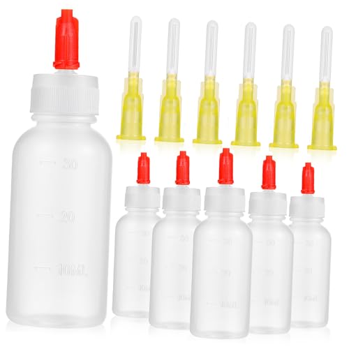 BELLIFFY 6er Set Präzisions Spritzenflaschen Mit Nadeltip Für Exakte Dosierung 30ml Flasche Für Flüssigkleber Klebstoff Und Bastelbedarf von BELLIFFY