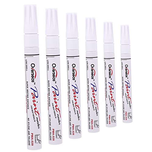 BELLIFFY 6st Malstift Textmarker Schreiben Auto Scratch De-mark-stift Malerei Versorgung Markierungsstifte Für Autos Zeichenstifte Markierungsstift Für Schüler Textmarker Stifte Weiß von BELLIFFY