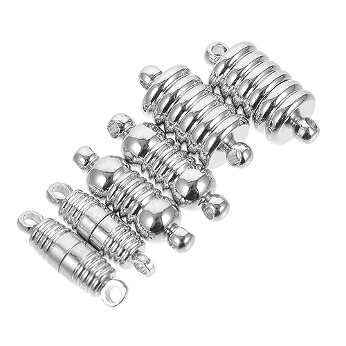 BELLIFFY 6st Schmuckgliederschnalle Schmuckhalskette Silbernes Bettelarmband Charm-armbänder Magnetischer Halskettenverschluss Magnetische Karabinerverschlüsse Kettenverbinder Eisen Silver von BELLIFFY