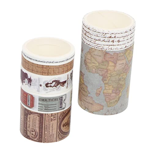 BELLIFFY 7 Rollen Washi-tape Schreibwarenaufkleber Für Kinder Washi Tape Zum Thema Reisen Dekorative Washi-klebebänder Kawaii Washi-klebeband Scrapbook-klebeband Japanisches Papier von BELLIFFY