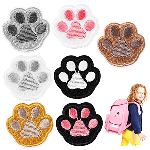 BELLIFFY 7 Stk süße Hundepfote Pfotenabdrücke für Aufnäher für Kleidungsapplikationen Kostüm Pfotenabdruck-Patch Vlies repair patch rucksack patch Polyester-Patches Pfotenflecken für Jacken von BELLIFFY