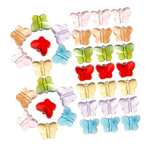 BELLIFFY 70 Stück Kristall Schmetterlingsperlen Glas Charms Perlen Schmetterlinge Charms DIY Schmuckherstellung Charms Armbänder Materialien DIY Zubehör Halsketten Zubehör DIY von BELLIFFY