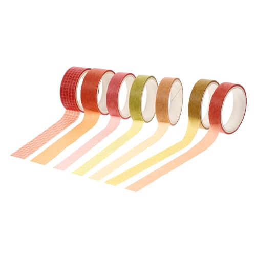 BELLIFFY 8 Rollen Einfarbiges Washi Tape Scrapbook-DIY-Klebebänder DIY Washi Tapes Waschi the washi tape multifunktionales klebeband DIY-Bänder Scrapbooking-Bänder Japanisches Papier Yellow von BELLIFFY