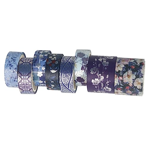 BELLIFFY Washi-klebebänder mit Blumenmotiv 8 Rollen Selbstklebende Papierbänder für Scrapbooking Verpackung Kunstprojekte und Dekoration von BELLIFFY