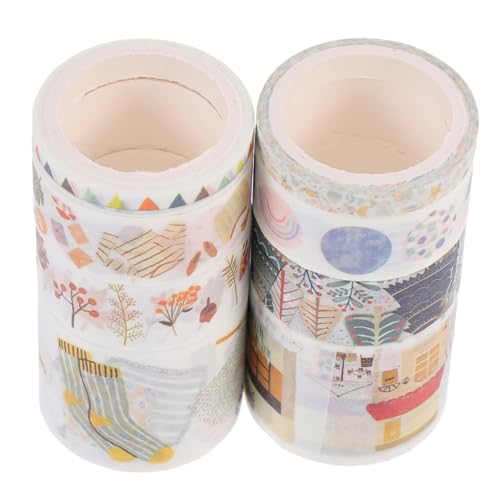 BELLIFFY 8 Stk Box und Papier band farbiges klebeband washi-tape Dekorative DIY-Klebebänder dekoratives Scrapbooking-Klebeband Scrapbook-Dekoration Tagebuch-Ornamente schöne Bänder von BELLIFFY