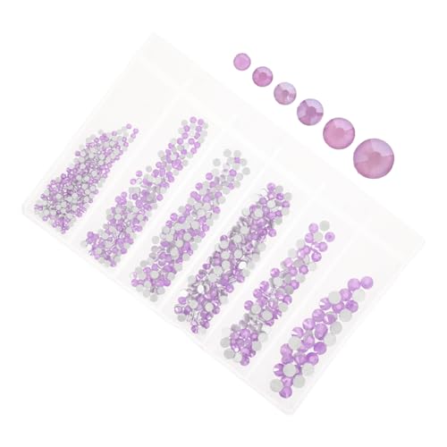 BELLIFFY 820 Stück Diamant-nagelanhänger Nagelschmuck Strass Nagel-strasssteine ​​für Acrylnägel Make-up Strass Nagelkunstzubehör Nagelkunstaufkleber Maniküre-edelsteine Glas Violett von BELLIFFY